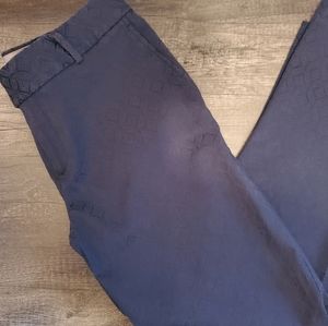 Banana Republic Blue Hampton Brocade Skinny Pants